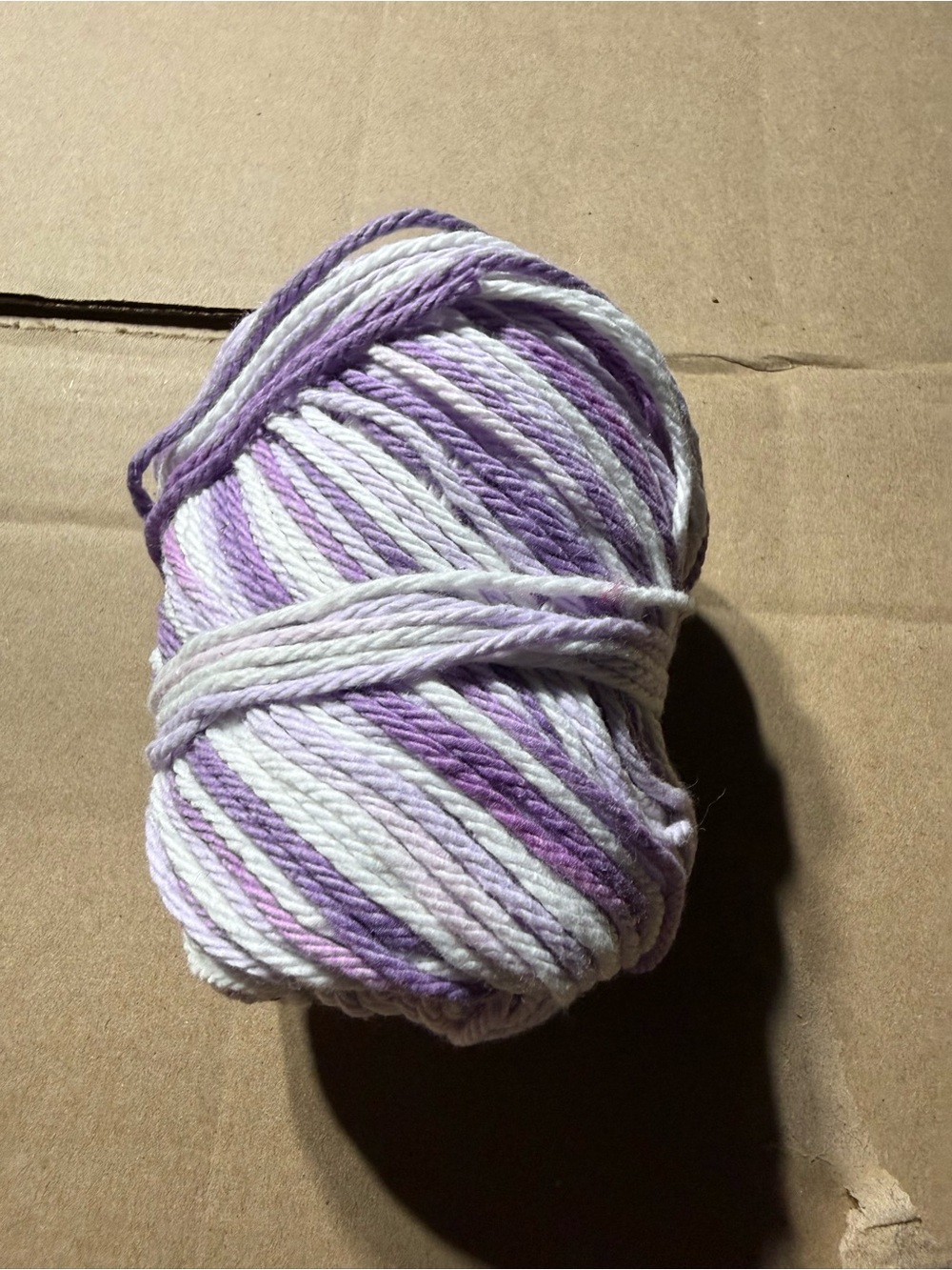Purple and White Yarn